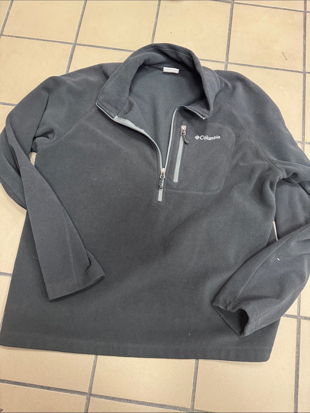 Columbia Black Half-Zip Fleece Pullover